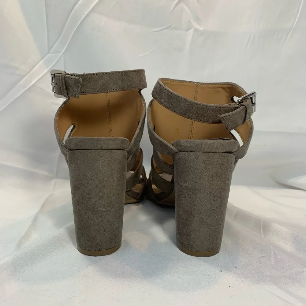 Charlotte Russe “Layla” Gray Suede Heeled Booties